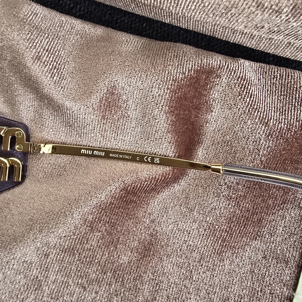 Miu Miu A51s Blue and Gold Sunglasses - Picture 10 of 11